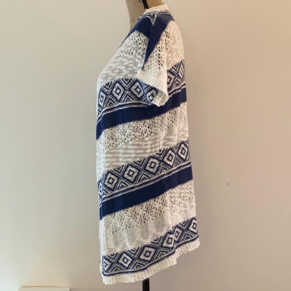Cloud Chaser Short Sleeve Open Front Cardigan Sz M - Picture 2 of 11